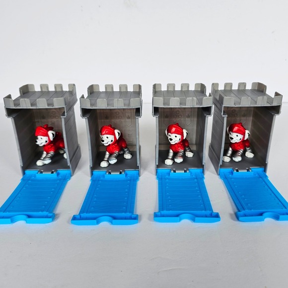 Spin Master Other - Modern Paw‎ Patrol Marshall Rescue Knights Figures with Castle Towers Lot 4 Toy